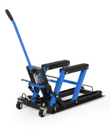 Garvee Hydraulic Motorcycle Lift Jack 1500Lb Capacity ATV Scissor Jack Adjustable Height 4.53-15.35 in Black - Blue