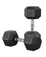 Garvee 5-50 LB Hex Dumbbell Set with Cast Iron Core, Rubber Coating, Textured Handle for Home Gym Strength Training, Multiple Weights, Black