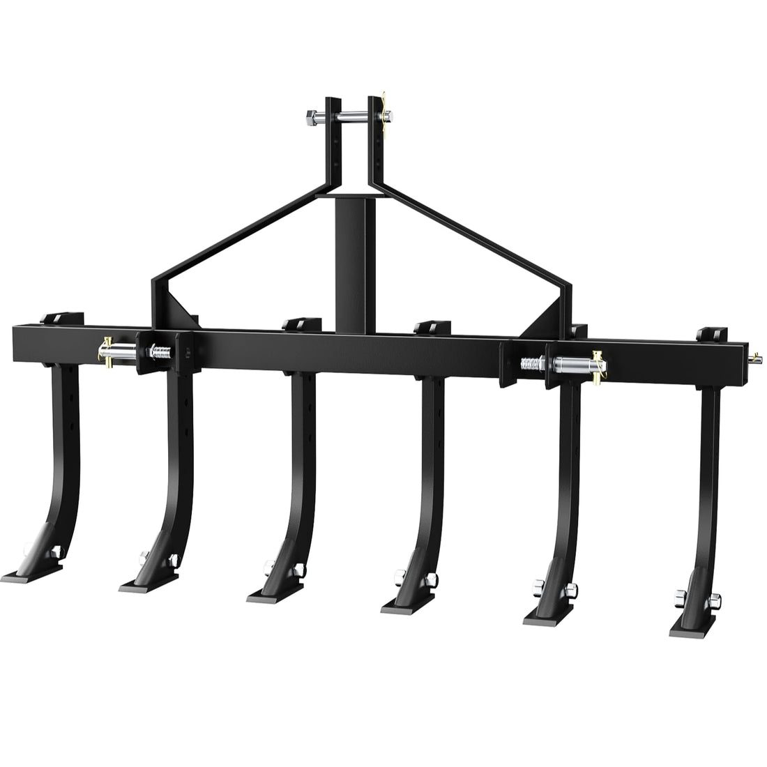 Garvee Plow Scarifier Implement, Removable Tractor Cultivator with 6 Scarifier Shanks, 48 Inches, 3 Point Tiller for CAT-0 & CAT-1 ATV/UTV