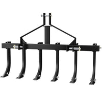 Garvee Plow Scarifier Implement, Removable Tractor Cultivator with 6 Scarifier Shanks, 48 Inches, 3 Point Tiller for CAT-0 & CAT-1 ATV/UTV