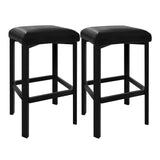 Garvee 24" Bar Stools (Black, Set of 2) - Modern Elegant Counter Height Seating for Kitchen, Bar, Cafe, Patio - 24" Height, Black - Black