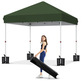 Garvee Pop Up Canopy Tent 10x10 ft Green Heavy Duty Commercial Outdoor Shelter Instant Setup Adjustable Legs - Green
