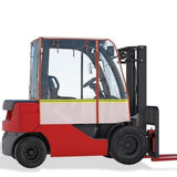 Garvee Clear Forklift Cover 57x47x52 in Universal 600D Oxford PVC Waterproof Cab Enclosure All-Weather Protection Heavy Duty
