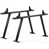 Garvee Adjustable Truck Ladder Rack Aluminum Pickup Bed Rack Heavy Duty Two-Bar Set 35-71 Inch Iron Leg No-Drill Mount