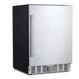 Garvee Beverage Refrigerator 24 in Weather Proof Stainless Steel Outdoor Kitchen Patio Cooler 180 Cans Built-in Freestanding