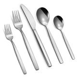 Garvee 30-Piece Matte Gold Stainless Steel Flatware Set for 6 - Includes Steak Knives, Forks, Spoons - Dishwasher-Safe Tableware for Home & Restaurant - Silver