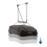 Garvee Heavy-Duty Cargo Box Garage Pulley System with Ceiling Mounted Storage Racks for 8-10 ft Ceilings, 150 Lbs Capacity, Steel, Adjustable Straps, Dual Fixed-Point Design - Black