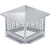 Garvee 14 in x 14 in Chimney Cap 304 Stainless Steel Mesh Cover Adjustable Fits 12-14 in Silver - Silver