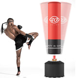 Garvee 3-in-1 Freestanding Punching Bag with Stand, Heavy Boxing Bag, Home & Office Gym, 70", Black & Red