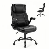 Garvee Executive Ergonomic Office Chair Big and Tall Leather Desk Chair Adjustable Headrest Pocket Spring Lumbar Support Black