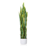 Garvee 3FT Tall Fake Snake Plant in Pot, Large Artificial Sansevieria, Living Room Hallway Entryway, Green