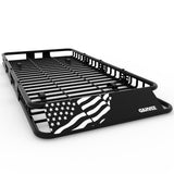 Garvee 84" x 39" x 6" Universal Roof Rack Basket, Heavy Duty Cargo Carrier for SUVs, Trucks, Vehicles, Black - Rack
