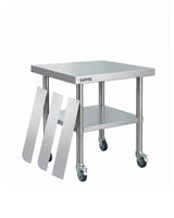 Garvee 24x36 Inch Stainless Steel Work Table with Wheels, Commercial Food Prep Table, Adjustable Undershelf, Detachable Backsplash, Heavy-Duty - Detachable