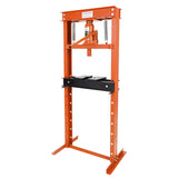 Garvee 12-Ton Hydraulic Shop Press H-Frame Benchtop Design with 2 Press Plates Height Adjustment Orange for Garage Workshops - Orange