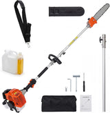 Garvee 43CC Gas Powered Pole Chain Saw, 12 Inch Guide Bar, 9.5FT Extendable Reach, Orange, Anti-Vibration, Auto Oiling - Orange