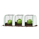 Garvee 10' X 3' X 2.5' Mini Greenhouse With Zippered Door, Portable Plant Hot House, Durable PE Cover, Sturdy Steel Frame, Balcony Patio, Green