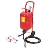 Garvee Sand Blaster 5 Gallon Portable Air Sandblaster 125PSI With 6" Wheels Rust Removal Red - (5 Gallon, Red)