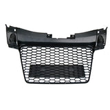 Garvee Front Honeycomb Grille RS Style for Audi TT/TTS MK2 2007-2014, Glossy Black ABS, Direct Fit, Sporty Upgrade