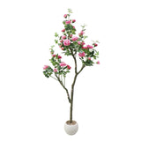 Garvee 6FT Artificial Trees Indoor Faux Tree Artificial Planter Thanksgiving Christmas Green - Rose Red