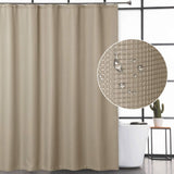 Garvee Waffle Fabric Shower Curtain Hotel Quality Waffle Weave Fabric Taupe 72x72 Inch - Plaza Taupe
