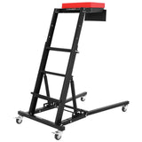 Garvee Automotive Engine Creeper Heavy Duty Foldable Creeper Adjustable Height 45-66" Black 400 LBS Capacity - Red Mat + Black Body