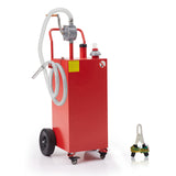 Garvee 40 Gal Red Portable Gas Caddy with Pump for Fuel Storage,Red - Red