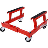 Garvee Motorcycle Engine Cradle Dolly Heavy-Duty 1500Lbs With Rubber Pads 360° Wheels For ATV Motorcycle Four-Wheeler Adjustable Size Black