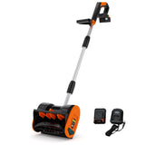 Garvee Cordless Snow Shovel Electric Self-Propelled Battery Snow Blower 12" Wide 8" Deep 20V 4Ah for Driveway Steps Patio Sidewalk