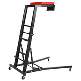 Garvee Heavy-Duty Topside Creeper | 400 LBS Capacity & Adjustable Height (47.7"-65.2"), Padded Deck with 4 Swivel Casters for Auto Repair and Maintenance , Black - Red Mat + Black Body