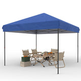 Garvee 10'x10' Pop-Up Canopy - Waterproof & UV Resistant Commercial Instant Tent for Outdoor Events, Farmer Market, Party, Patio, Blue - Blue