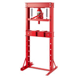Garvee 20T Hydraulic Press H-Frame Adjustable Garage Floor Shop Press with Plates for Metal Bending Red - Red