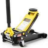 Garvee 3 Ton Low Profile Hydraulic Racing Floor Jack Heavy Duty Steel Car SUV Truck Garage Yellow 24.8x14.2x3.0 Inch
