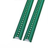 Garvee 7.8FT U-Channel Sign Post 2-Pack, Heavy Duty Steel Fence for Garden, Farm, Traffic Intersection, Green - Green