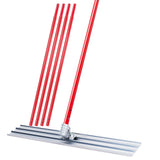 Garvee Bull Float Kit, Concrete Float 48" Al-Mg Alloy Concrete Trowel Tool with Adjustable Bull Concrete Kit, Bull Float with 4 Float Handle Bull Float Bracket Concrete Tools Finishing Bull Float, Red - Red
