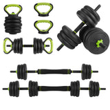 Garvee 4-In-1 Adjustable Dumbbell Weights Set, Home Gym, Round Head, 66 Lbs, Black - 66 Lb-Round