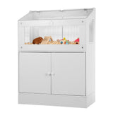 Garvee Hamster Cage with Storage Cabinet, Acrylic Panels, Ventilated Small Animal Cage for Hamster, Rabbit, Hedgehog, 31.5x15.74x42.51 inches, Clear