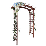 Garvee 85 in Wooden Garden Arbor Solid Fir Wood Trellis for Plant Climbing Wedding Ceremony Decoration Pergola Garden Backyard Lawn Teak - Teak