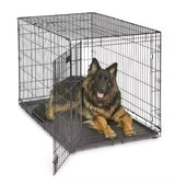 Garvee 48 Inch Dog Crate Portable Folding Small Critter Cage for Small Pets Indoor Travel Black - Black