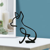 Garvee Minimalist Metal Dog Sculpture - Durable Metal Wire Art - Chihuahua Color - Stylish Table & Wall Decor - Living Room Accent - Chihuahua