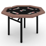 Garvee 48" Poker Table Foldable 8-Player Casino Table with Padded Rails Black - Black