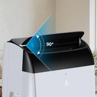 Garvee 12000 BTU 3-in-1 Portable AC Unit | Cools 550 sq.ft with Fast Auto Cooling | Quiet Air Conditioner with Dehumidifier for Bedroom & Living Room - Black
