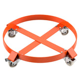 Garvee 55 Gallon Drum Dolly, Heavy Duty Drum Dolly with 4 Caster Wheels, 1000 LBS Capacity Trash Can Dolly Non-tipping Hand, Steel Frame Barrel Dolly Orange - Orange