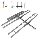 Garvee Motorcycle Carrier 600Lbs Ultra-Duty Hitch Rack with Arched Non-Slip Ramp, 2" Hitch Compatible, Anti-Wobble System for Dirt Bike Transport, Black