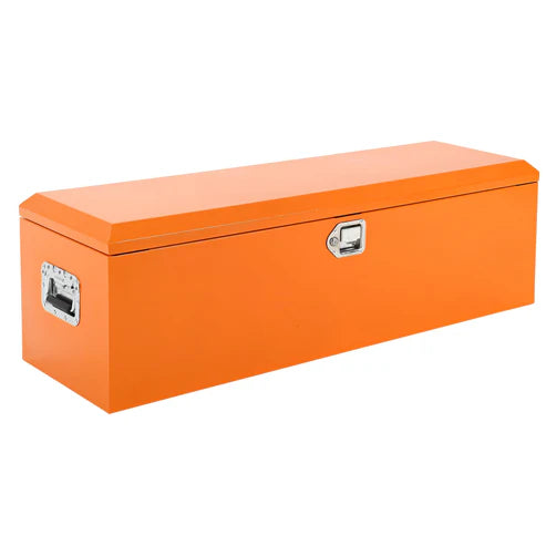 Garvee 48-Inch Steel Truck Bed Tool Box - Diamond Plate Design with Side Handles and Locking Keys, Compact and Durable Storage, Orange