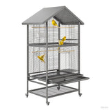 Garvee Large Bird Cage 31.5in Wide Metal Parakeet Cage with Rolling Stand for Parakeets, Cockatiels, Conures, Cockatoos - Black