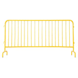 Garvee Interlocking Steel Barricade Heavy Duty Galvanized Metal Crowd Control 7.5 Ft Yellow - Yellow