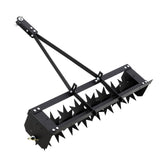 Garvee 32" Tow Behind Spike Aerator with Steel Spikes for Lawn, Yard and Garden, Universal Hitch, Black, Durable 32 Inch