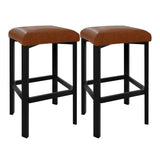 Garvee 24" Bar Stools Brown Set of 2 Modern Elegant Comfortable Counter Height 24" - Brown