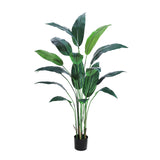 Garvee Artificial Bird of Paradise Plant 6FT(72in) Fake Palm Tree for Indoor Outdoor Modern Decor Faux Plants for Home Office Perfect Housewarming Gift with 17 Trunks Faux Leaves - 6 Ft with 17 Leaves