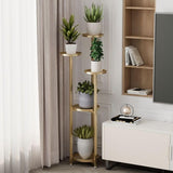 Garvee Multi-Layer Tall Plant Shelf Corner Display Rack For Indoor Plants, Living Room, Balcony, 120cm, Gold - Golden - 120Cm Tall